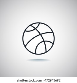  Basketball icon flat.
