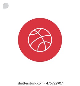  Basketball icon flat.