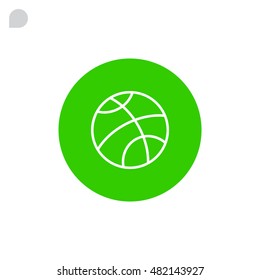  Basketball icon flat.