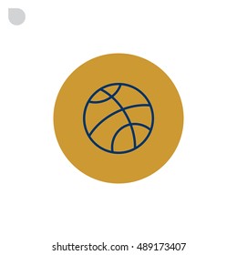  Basketball icon flat.