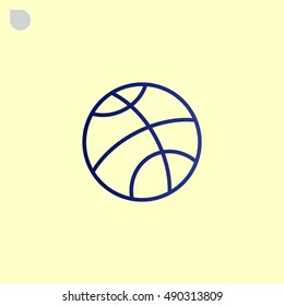  Basketball icon flat.