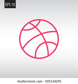  Basketball icon flat.