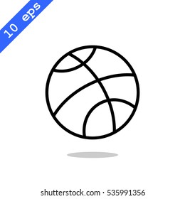  Basketball icon flat.