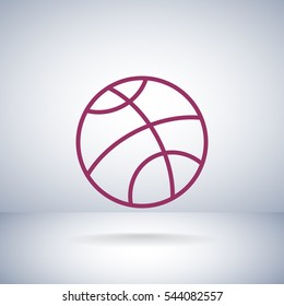  Basketball icon flat.