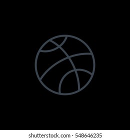 Basketball icon flat.