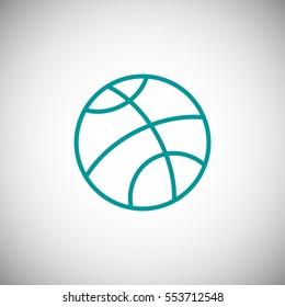  Basketball icon flat.