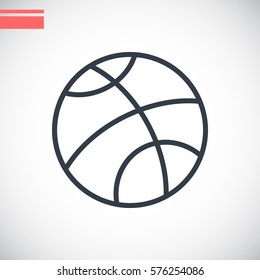  Basketball icon flat.