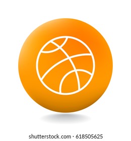  Basketball icon flat.