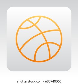  Basketball icon flat.