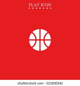 Basketball icon. Flat ball silhouette.