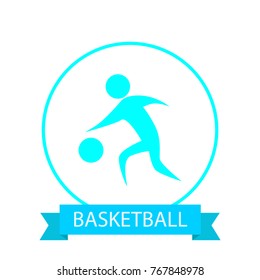 basketball icon flat color
