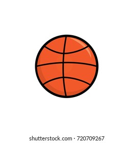 basketball icon in flat design