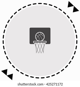 Basketball icon Flat Design. Isolated Illustration.