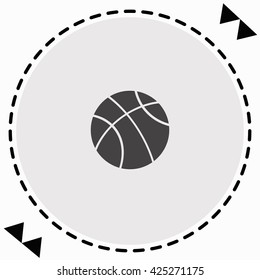 Basketball icon Flat Design. Isolated Illustration.