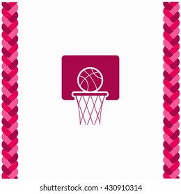 Basketball icon Flat Design. Isolated Illustration.