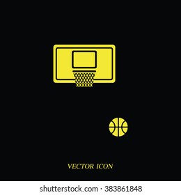 Basketball icon. Flat illustration.