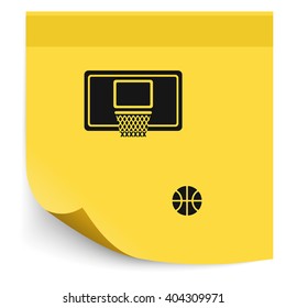 Basketball icon. Flat illustration.