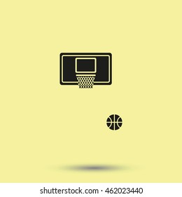 Basketball icon. Flat illustration.