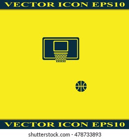 Basketball icon. Flat illustration.