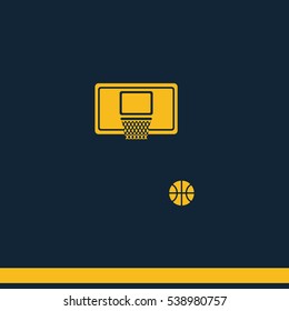 Basketball icon. Flat illustration.