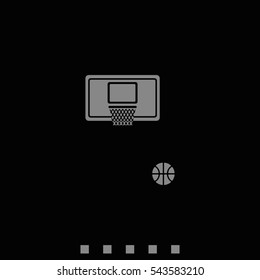 Basketball icon. Flat illustration.