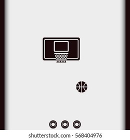 Basketball icon. Flat illustration.