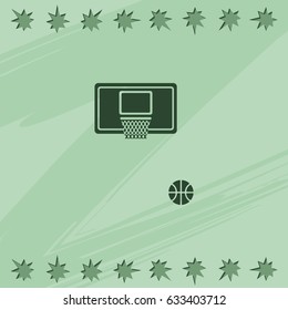 Basketball icon. Flat illustration.