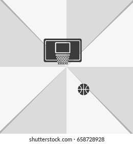 Basketball icon. Flat illustration.