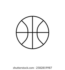 Basketball icon Flat isolated outline sign