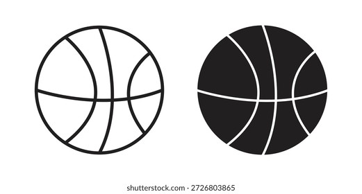 Icono de baloncesto icono plano simple. Versión Liner - Vector de stock.