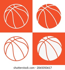 

basketball icon in flat style. basketball illustration