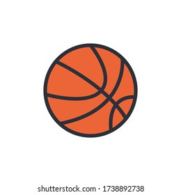 Basketball icon flat vector illustration
