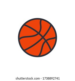 Basketball icon flat vector illustration