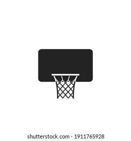 Basketball icon, flat vector illustration black icon on white background 