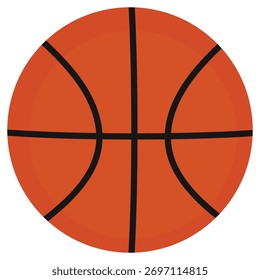 Basketball icon flat vector illustration isolated on white background.