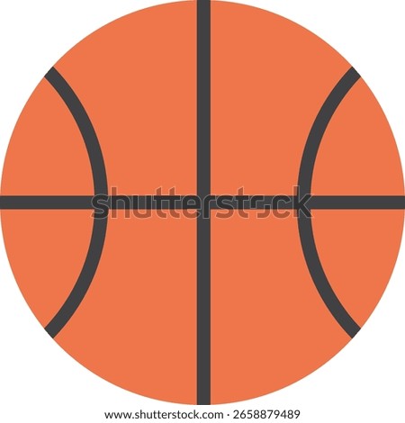Basketball Icon Flat Vector Illustration