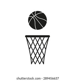 The basketball icon. Game symbol. Flat Vector illustration