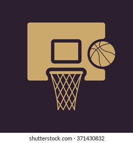 The basketball icon. Game symbol. Flat Vector illustration