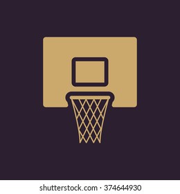 The basketball icon. Game symbol. Flat Vector illustration