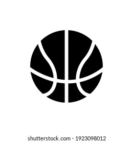 basketball icon of glyph style design vector template