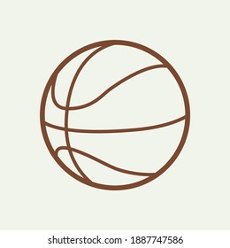 Icono de baloncesto para proyectos de diseño gráfico