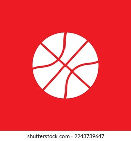 Basketball icon, graphic resource template, vector illustration.
