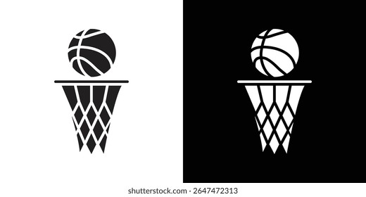 Basketball icon Isolated flat vector in outline