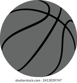 Basketball Icon. Basketball isolated on white background for stock photo, match play, team, sport equipment. Game sports concept. Ball sport is a team sport. Flat vector icon. Basketball Silhouette 