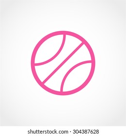Basketball Icon Isolated on White Background