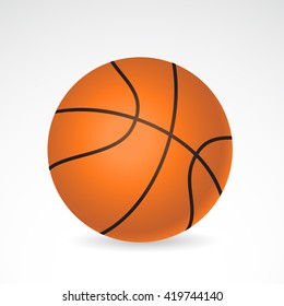 Basketball icon isolated on white background. Vector art.