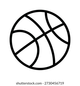 Diseño de Ilustración vectorial de arte de línea de icono de baloncesto