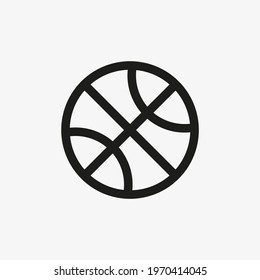 Basketball icon in line design style. Sports, recreation concept.