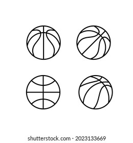 Basketball icon line design vector illustration