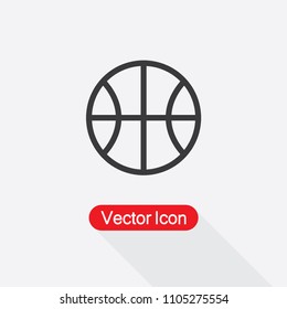 Basketball Icon In Line Style Vector Illustration Eps10